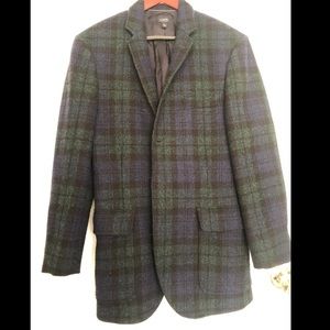 J. Crew Italian Wool Plaid Jacket 40R